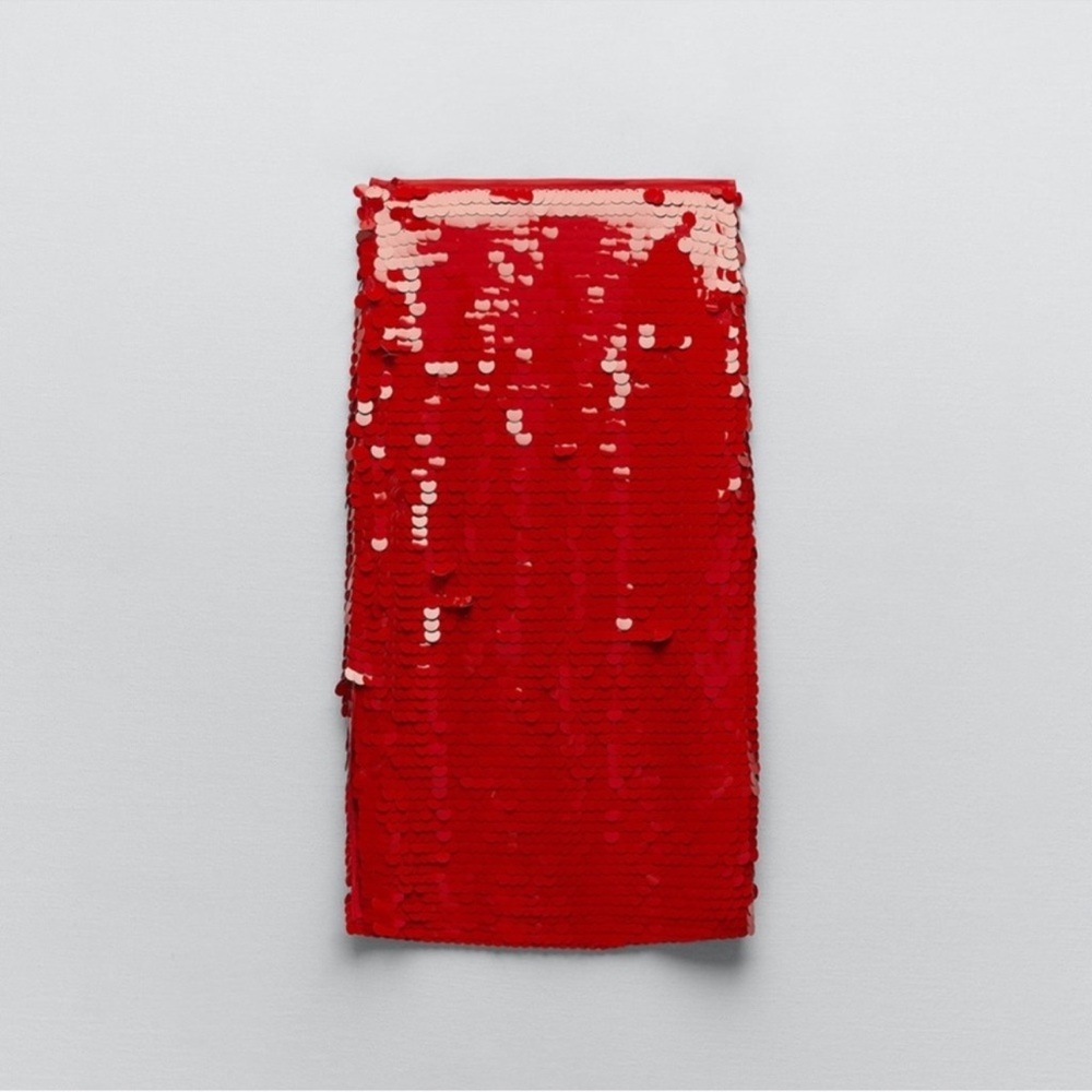 Red Sequin Pencil Skirt - Sleek Party Pencil